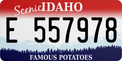 ID license plate E557978