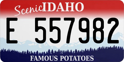 ID license plate E557982