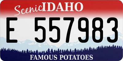 ID license plate E557983