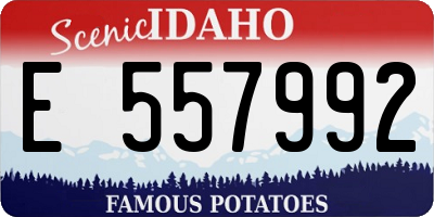 ID license plate E557992