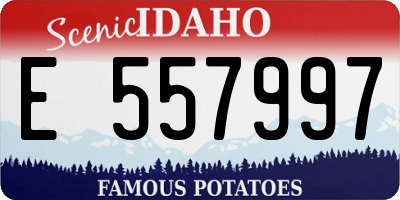 ID license plate E557997