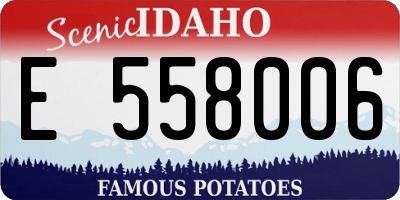 ID license plate E558006