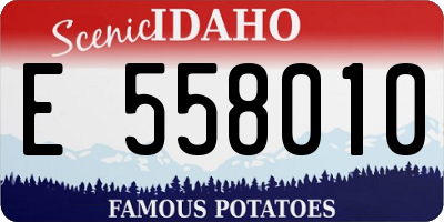 ID license plate E558010