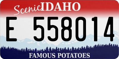ID license plate E558014