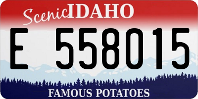 ID license plate E558015