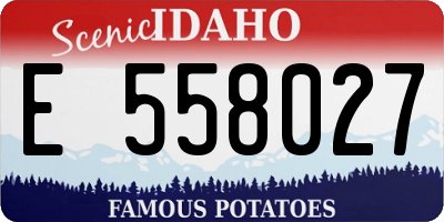 ID license plate E558027