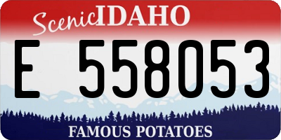 ID license plate E558053