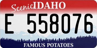 ID license plate E558076