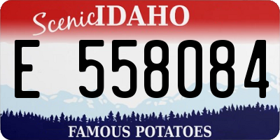 ID license plate E558084