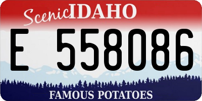 ID license plate E558086