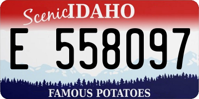ID license plate E558097