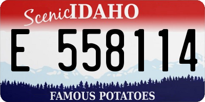 ID license plate E558114