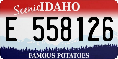 ID license plate E558126