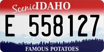 ID license plate E558127