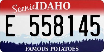 ID license plate E558145