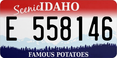 ID license plate E558146