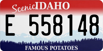 ID license plate E558148