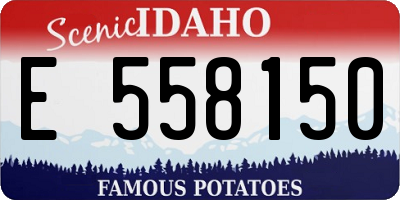 ID license plate E558150