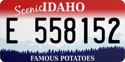 ID license plate E558152