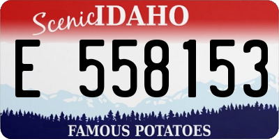 ID license plate E558153
