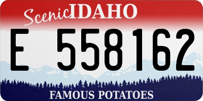 ID license plate E558162