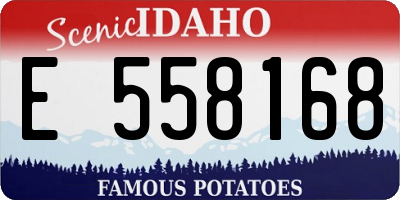 ID license plate E558168