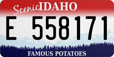 ID license plate E558171