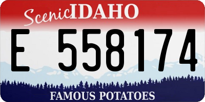 ID license plate E558174