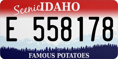 ID license plate E558178