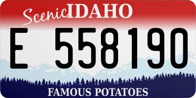 ID license plate E558190