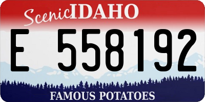ID license plate E558192