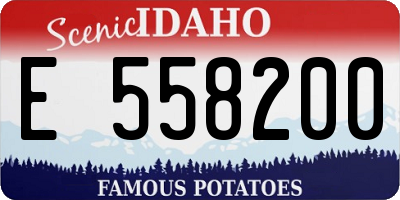 ID license plate E558200