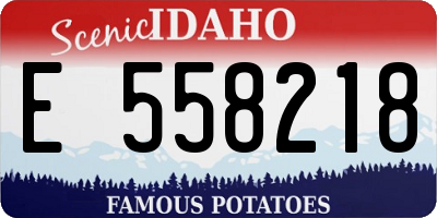 ID license plate E558218