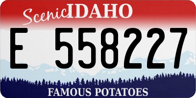 ID license plate E558227