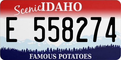 ID license plate E558274