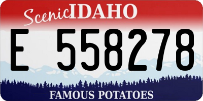 ID license plate E558278