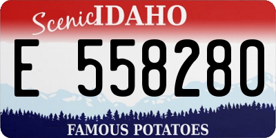 ID license plate E558280