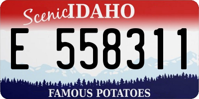 ID license plate E558311