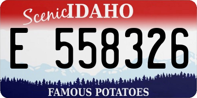 ID license plate E558326