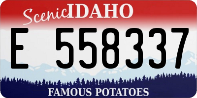 ID license plate E558337