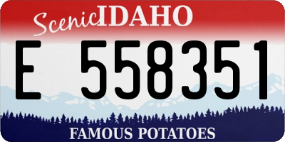 ID license plate E558351