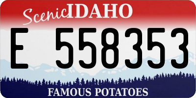 ID license plate E558353