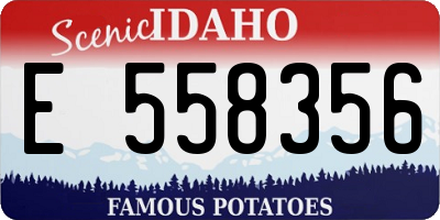 ID license plate E558356