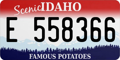 ID license plate E558366