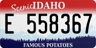 ID license plate E558367