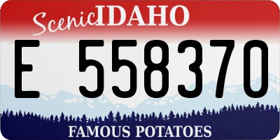 ID license plate E558370