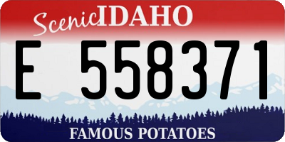 ID license plate E558371