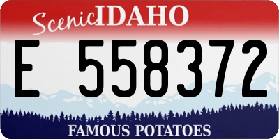 ID license plate E558372