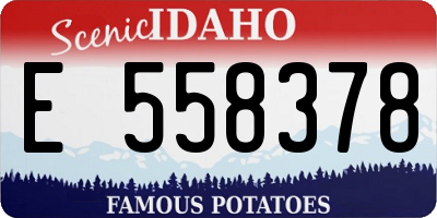 ID license plate E558378
