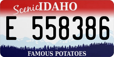 ID license plate E558386